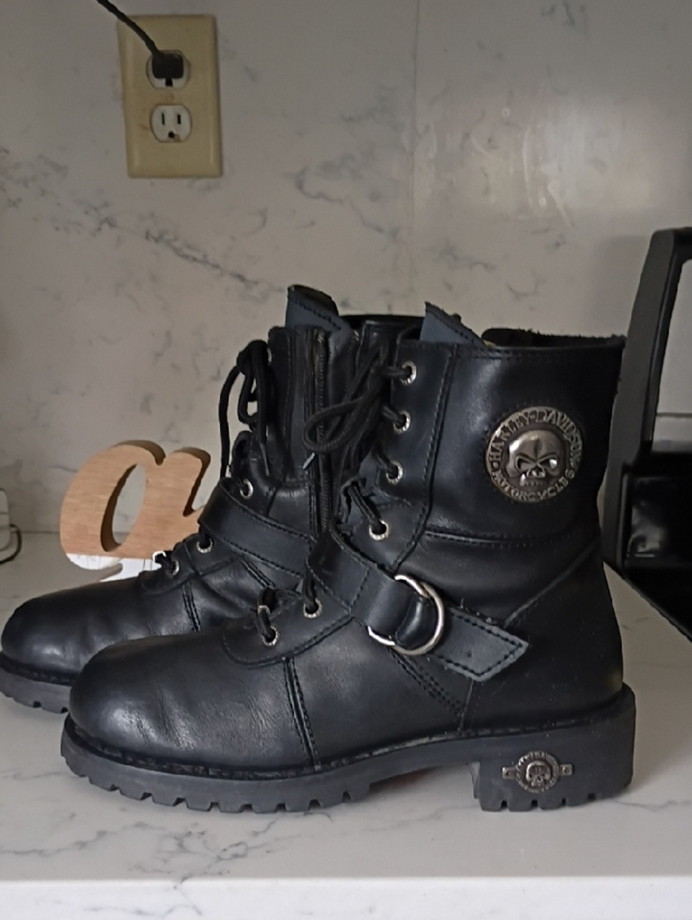 HARLEY DAVIDSON MOTORCYCLE ANKLE BOOTS FOR WOMEN
